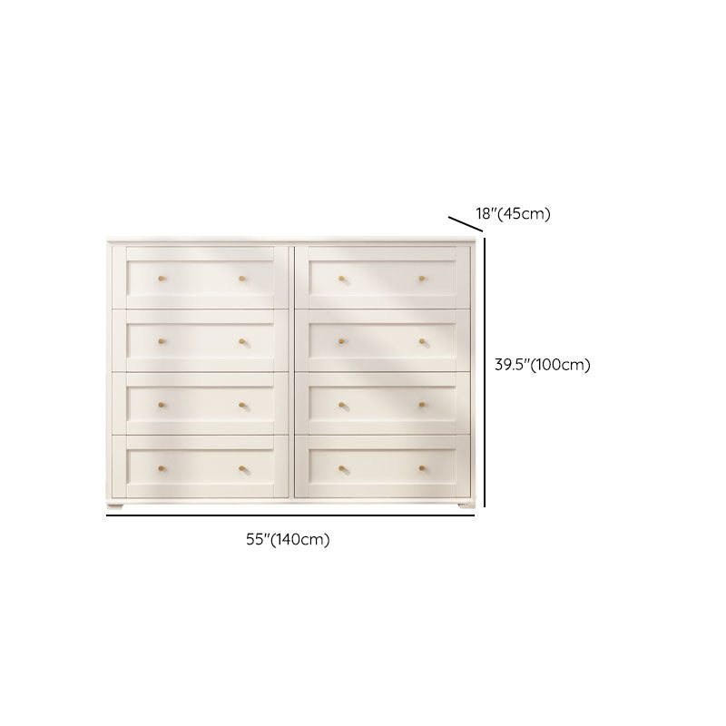 Modern Horizontal Double Dresser Birch Wood Storage Dresser for Bedroom