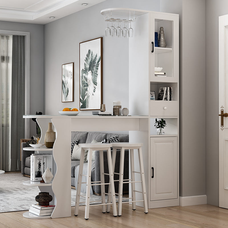 Modern Style Wood Bar Dining Table Rectangle Bar Table for Kitchen