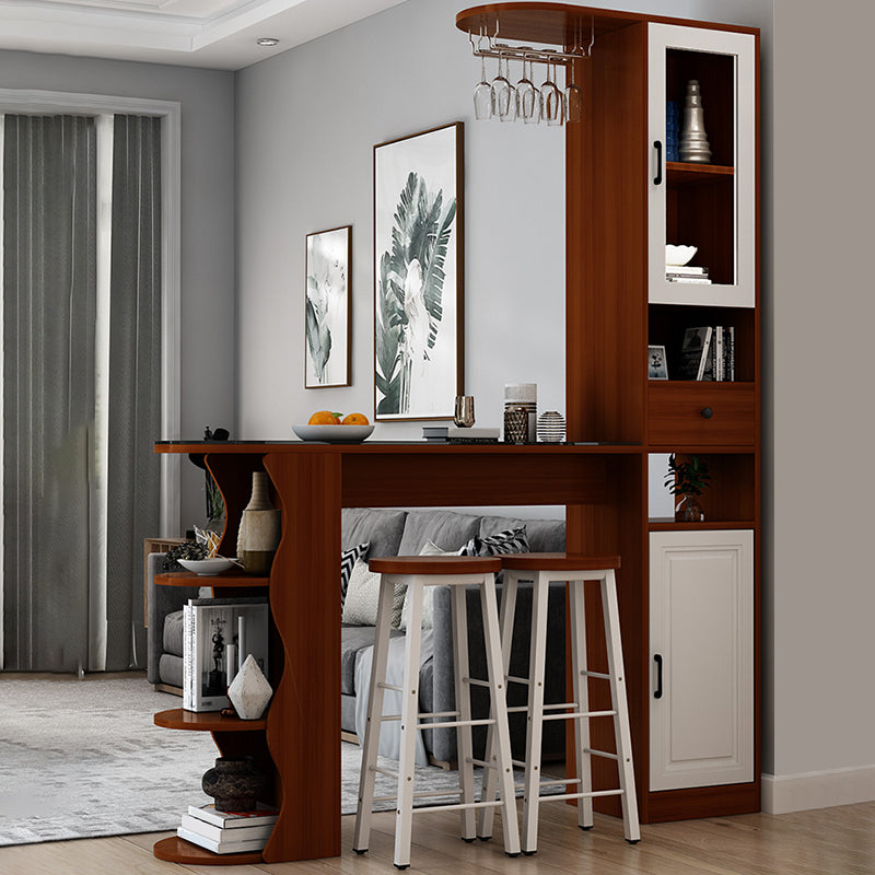 Modern Style Wood Bar Dining Table Rectangle Bar Table for Kitchen