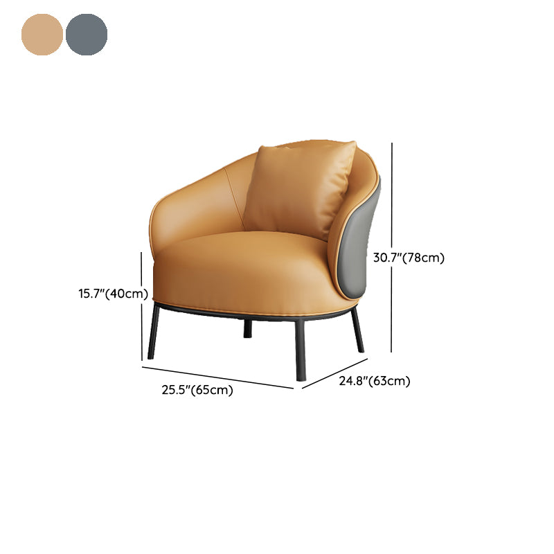Solid Wood Lounge Chair Water Resistant Side Chair with Metal Legs