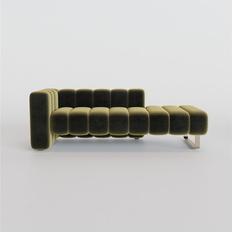 Scandinavian Solid Color Chaise Lounge Couch One Armed Chaise Lounge