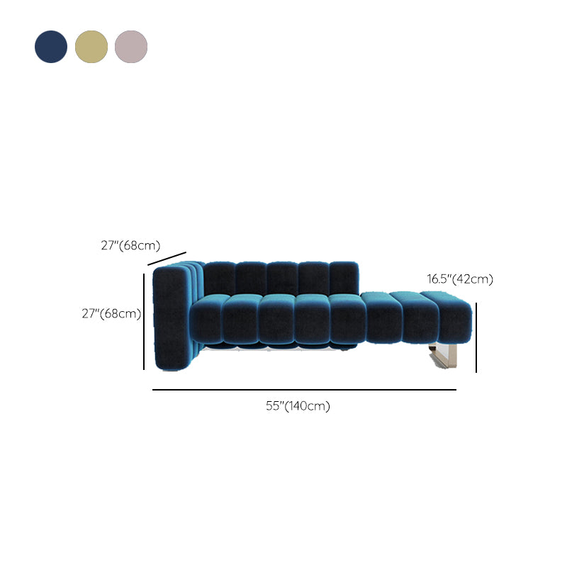 Scandinavian Solid Color Chaise Lounge Couch One Armed Chaise Lounge