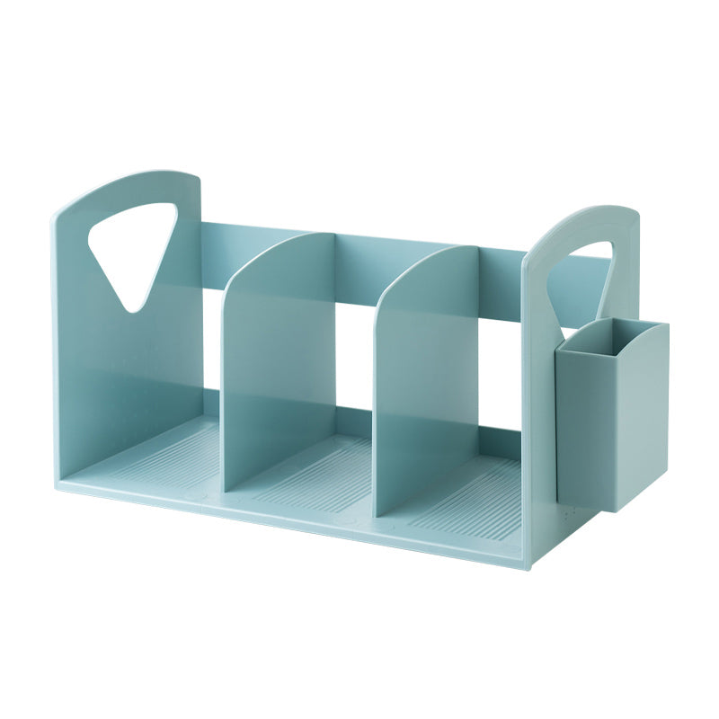 Contemporary Plastic Shelf Tabletop Standard Kids Bookcase in Matte