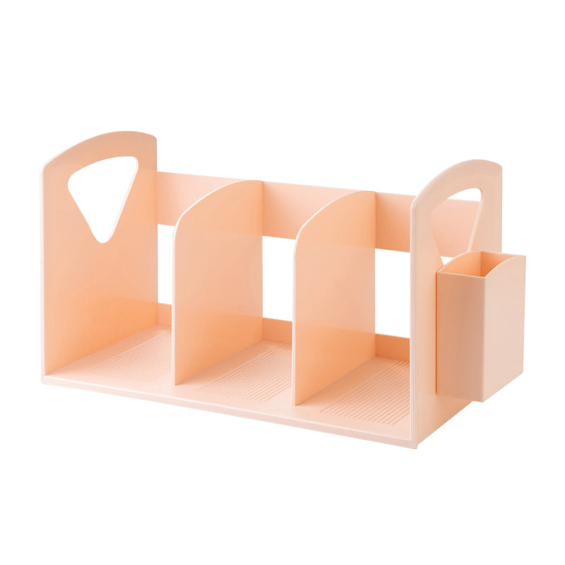 Contemporary Plastic Shelf Tabletop Standard Kids Bookcase in Matte