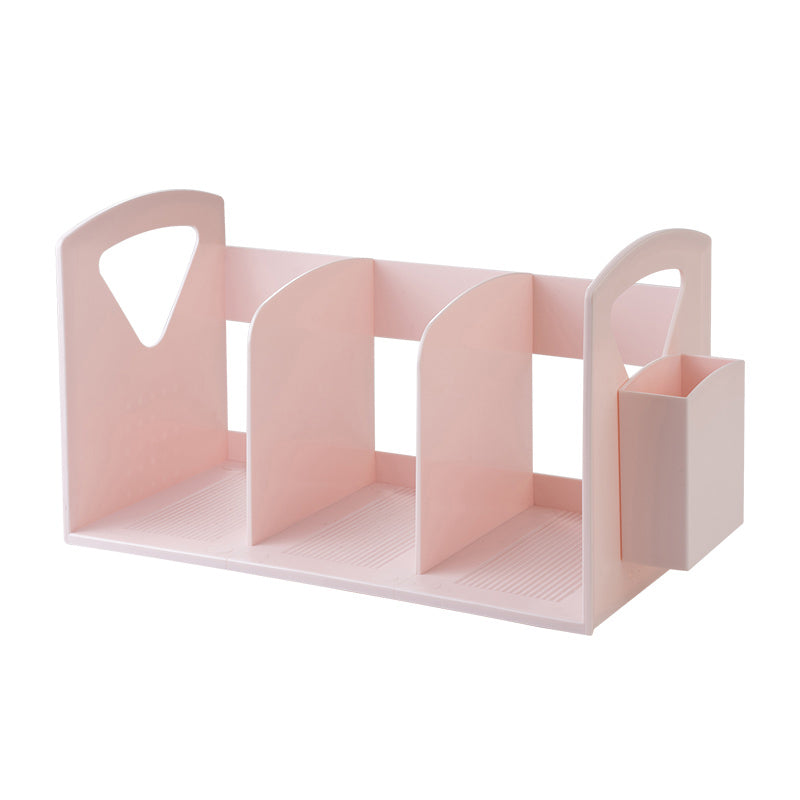Contemporary Plastic Shelf Tabletop Standard Kids Bookcase in Matte