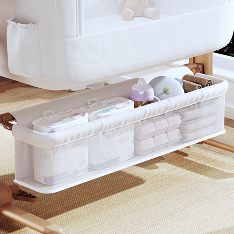 Height Adjustable Co-Sleeper & Bedside Bassinets Fabric Bassinet with Mattress