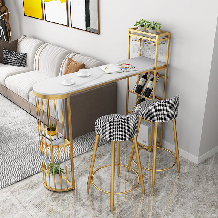 Bucket Bar Stools Metal Low Back Dining Stools with Metal Base