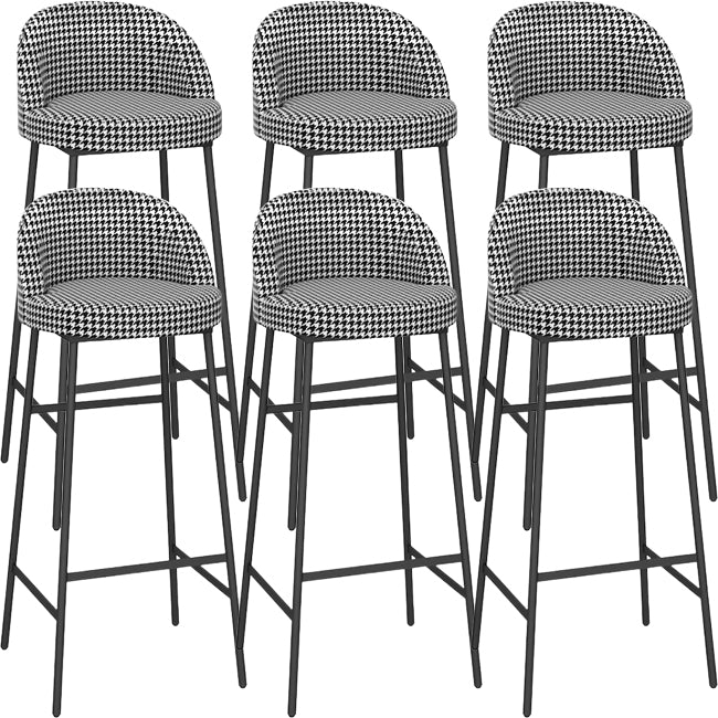 Bucket Bar Stools Metal Low Back Dining Stools with Metal Base