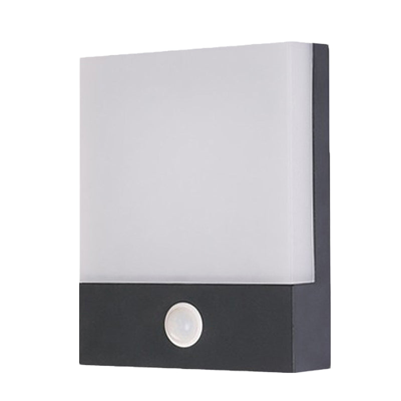 Rechthoek hoekwand SCONCE LICHT METALLISCHE LED Moderne wandlamp in het zwart met inductietype