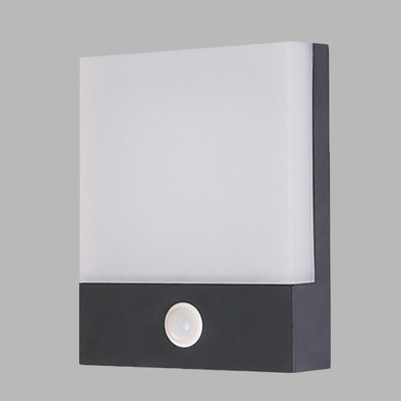 Rechthoek hoekwand SCONCE LICHT METALLISCHE LED Moderne wandlamp in het zwart met inductietype