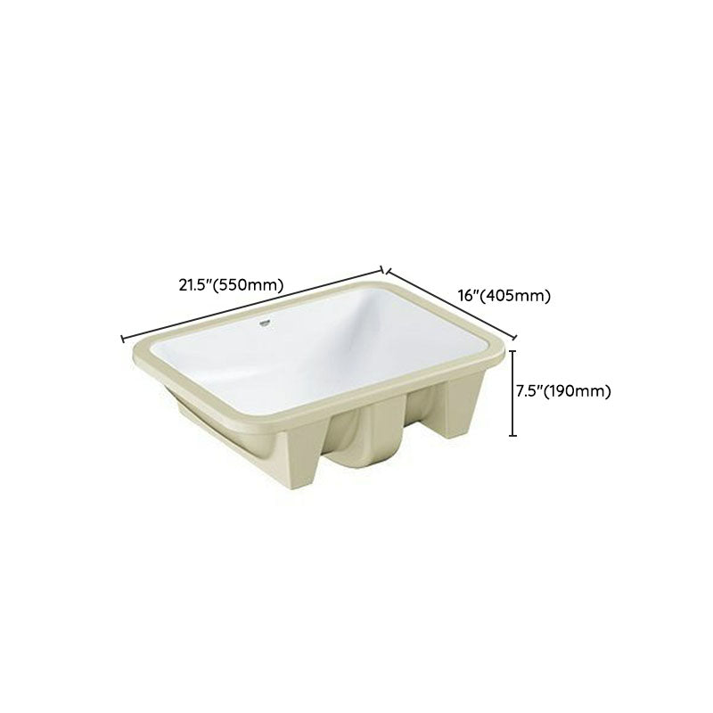 Classic Bathroom Sink Overflow Pop-Up Drain Trough Sink (Not Including Faucet)