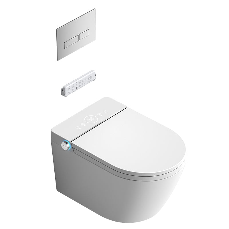 Heated Seat Wall Hung Toilet Set Elongated Wall Mounted Bidet