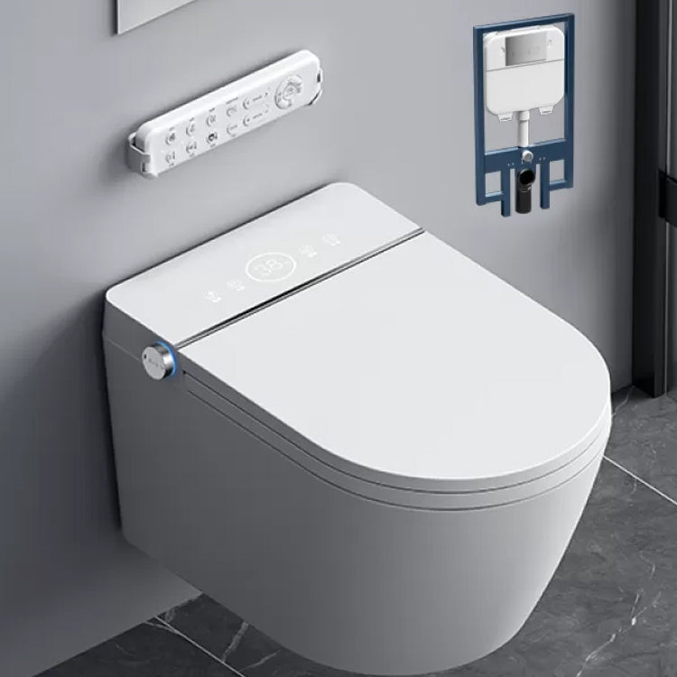 Dual Flush Wall Hung Toilet Set Elongated Deodorizing Wall Mounted Bidet