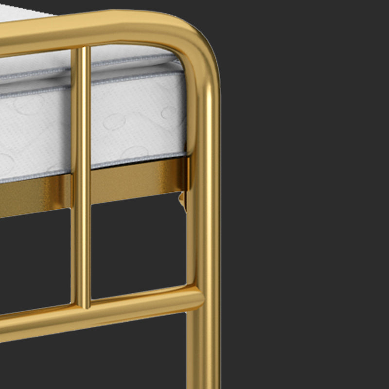 Glam Solid Color Open-Frame Bed Open-Frame Metal Bed with Custom Gold Legs