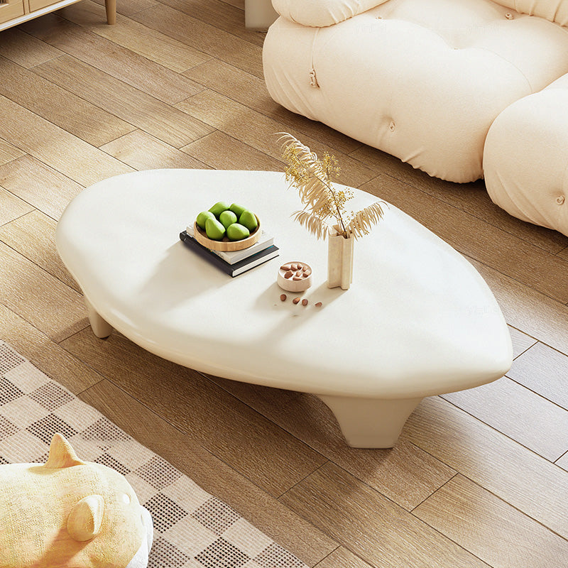 3 Legs Irregular Coffee Table Modern 11.8-In High 1 Single Cocktail Table