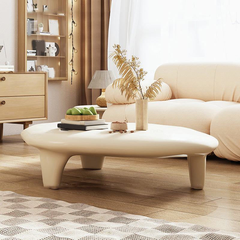 3 Legs Irregular Coffee Table Modern 11.8-In High 1 Single Cocktail Table