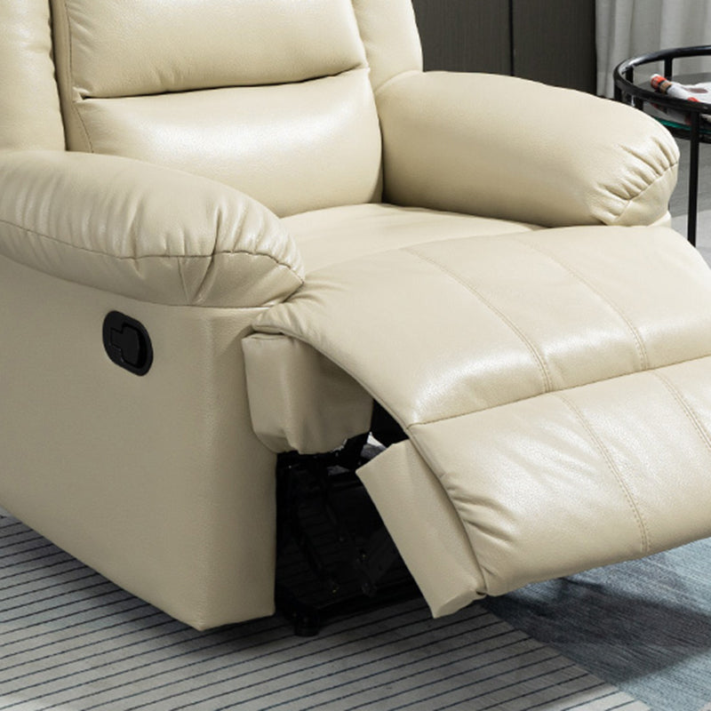 Contemporary Wing Chair Recliner Solid Color Indoor Swiveling Position Lock