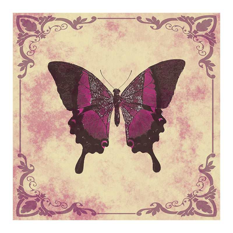 Butterfly Pattern Mildew Resistant Mural Illustration Sitting Room Wall Mural
