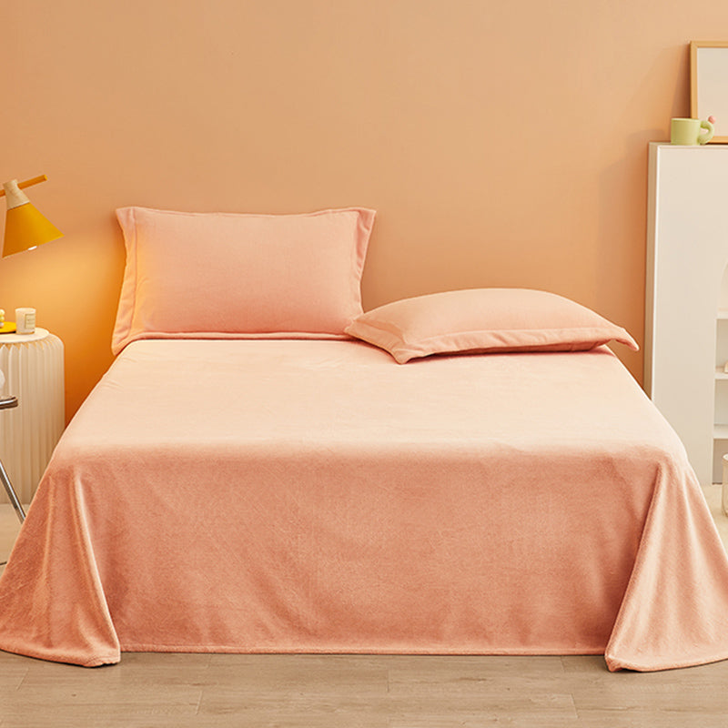 Sheet Sets Flannel Cartoon Printed Super Soft Wrinkle Resistant Breathable Bed Sheet Set