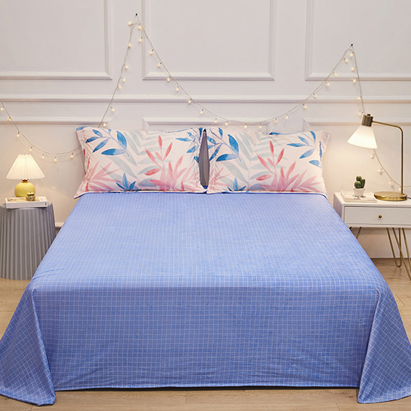 Sheet Sets Flannel Cartoon Printed Super Soft Wrinkle Resistant Breathable Bed Sheet Set