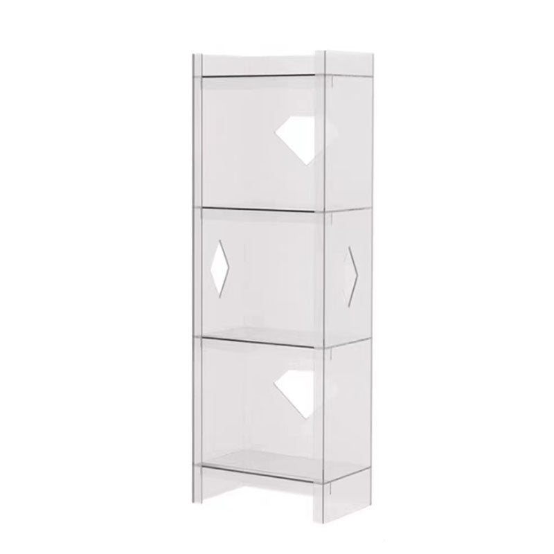 Contemporary Closed Back Cube Bookshelf Acrylic Bookcase for Home Office
