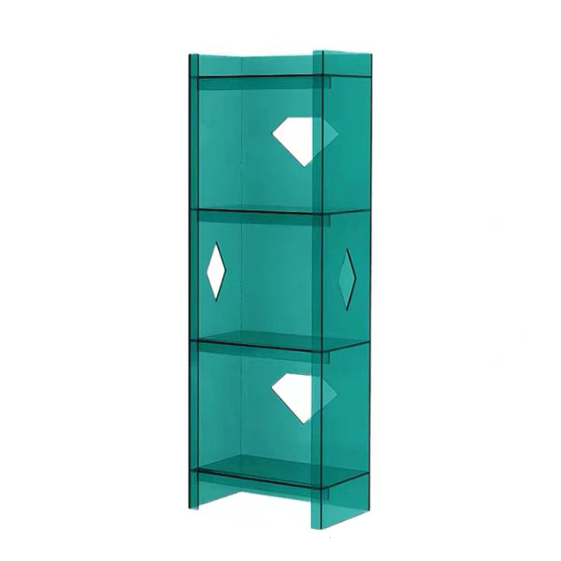 Contemporary Closed Back Cube Bookshelf Acrylic Bookcase for Home Office