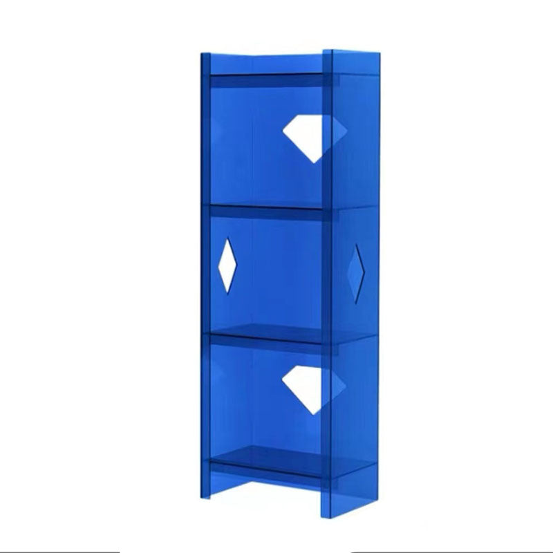 Contemporary Closed Back Cube Bookshelf Acrylic Bookcase for Home Office