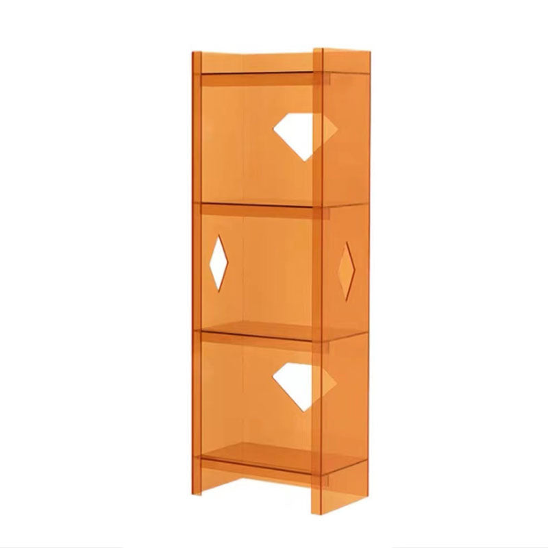 Contemporary Closed Back Cube Bookshelf Acrylic Bookcase for Home Office