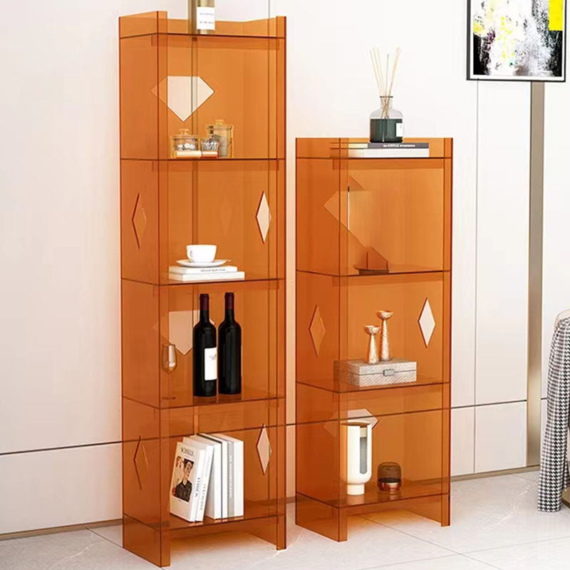 Contemporary Closed Back Cube Bookshelf Acrylic Bookcase for Home Office