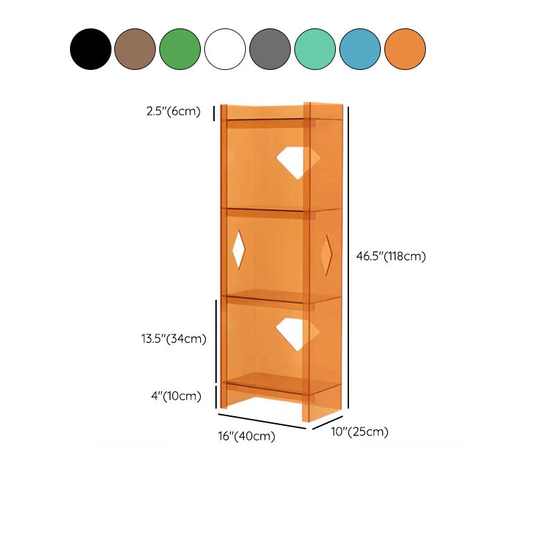 Contemporary Closed Back Cube Bookshelf Acrylic Bookcase for Home Office