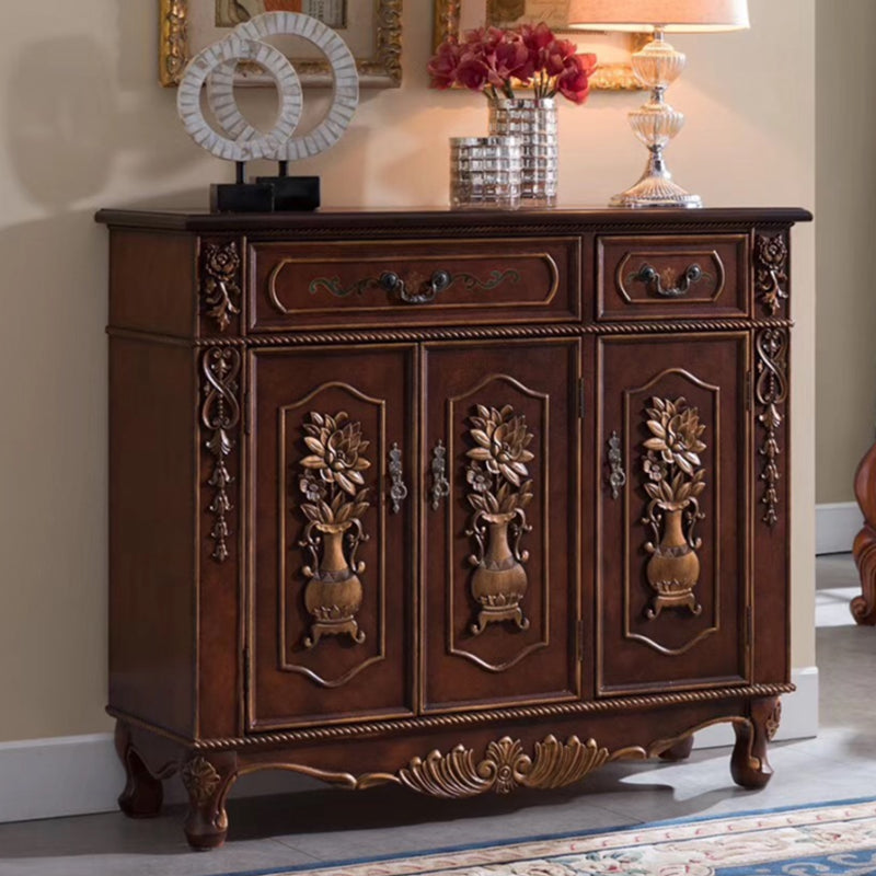 Distressed Wood Industrial Storage Cabinet, Solid Wood Rectangle Cabinet