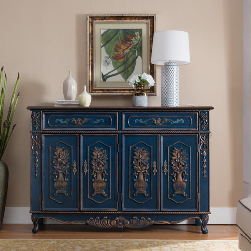 Distressed Wood Industrial Storage Cabinet, Solid Wood Rectangle Cabinet