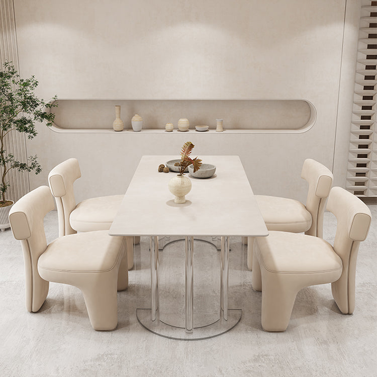 Glam Style Stone Furniture 1/5/7 Pcs Standard Height Dining Room Furniture Set for Home
