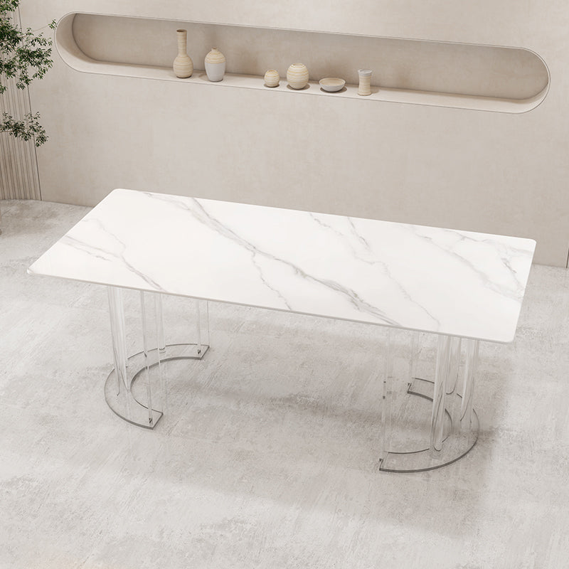 Glam Style Stone Furniture 1/5/7 Pcs Standard Height Dining Room Furniture Set for Home