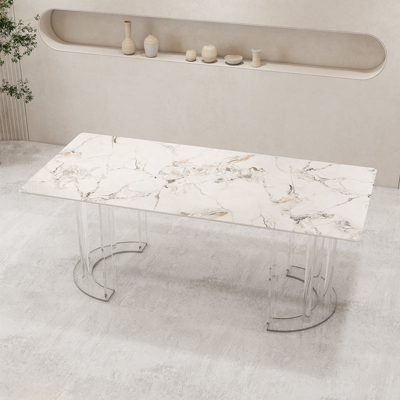Glam Style Stone Furniture 1/5/7 Pcs Standard Height Dining Room Furniture Set for Home