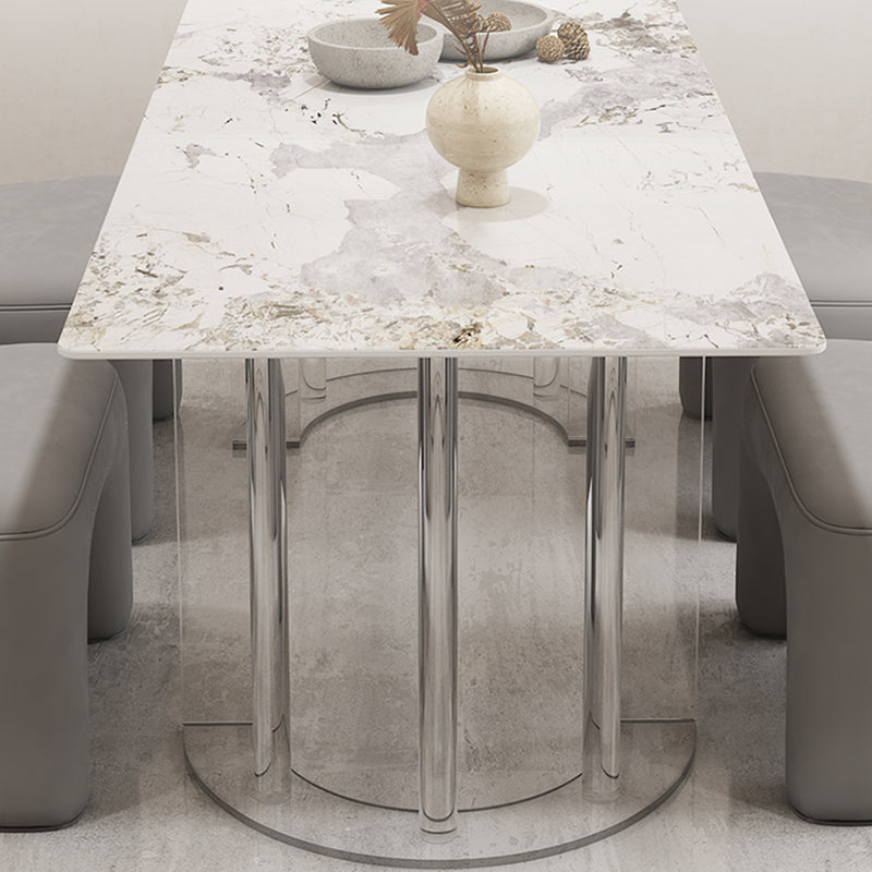 Glam Style Stone Furniture 1/5/7 Pcs Standard Height Dining Room Furniture Set for Home