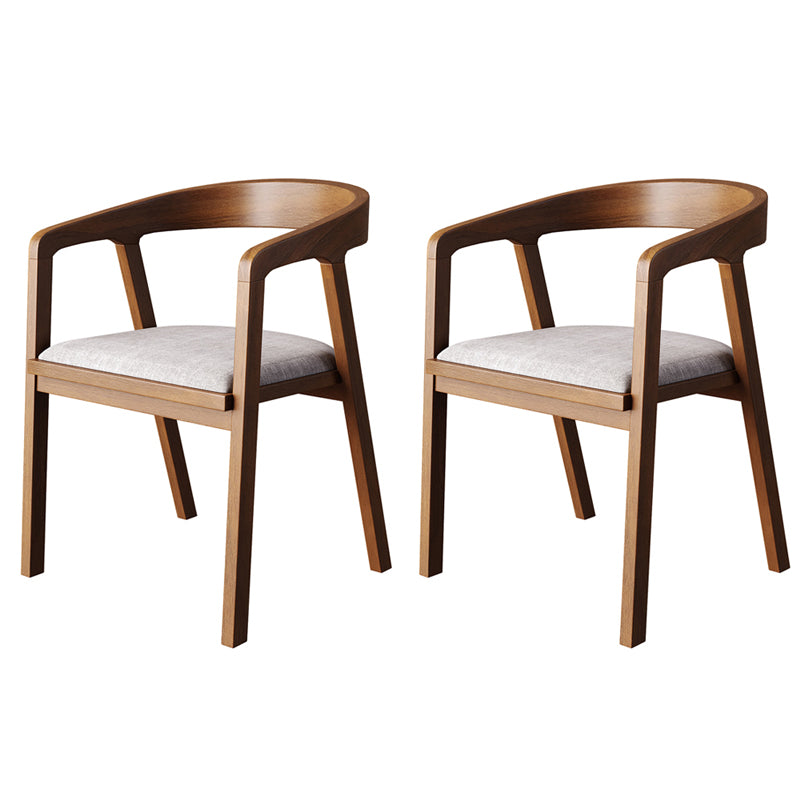 Contemporary Solid Wood Furniture 1/2/5 Pcs Dining Furniture Set in Brown