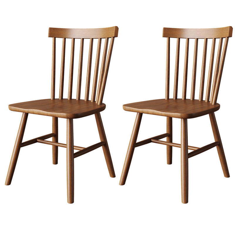 Contemporary Solid Wood Furniture 1/2/5 Pcs Dining Furniture Set in Brown