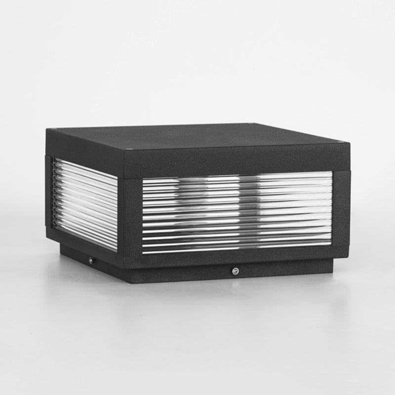 Modern Simple Metal Outdoor Light Square Shape Waterproof Pillar Lamp for Outdoor