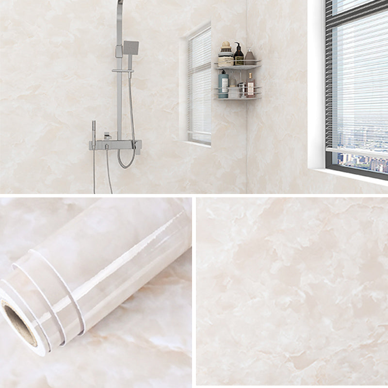 Marbling Scratch Resistant Tile PVC Singular Peel & Stick Tile for Bathroom Backsplash