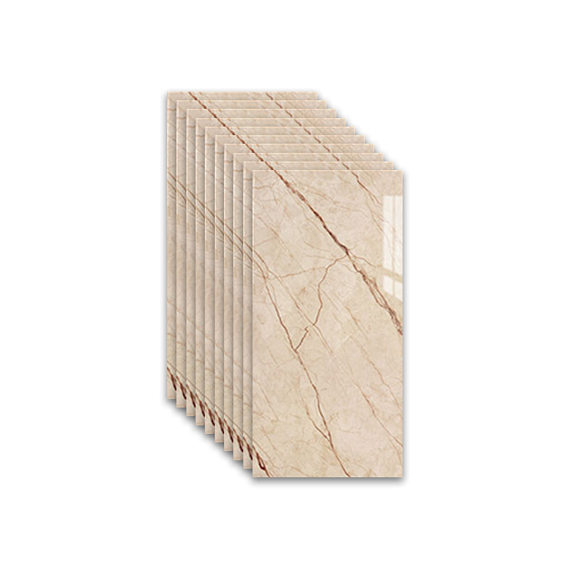Marbling Scratch Resistant Tile PVC Singular Peel & Stick Tile for Backsplash Wall