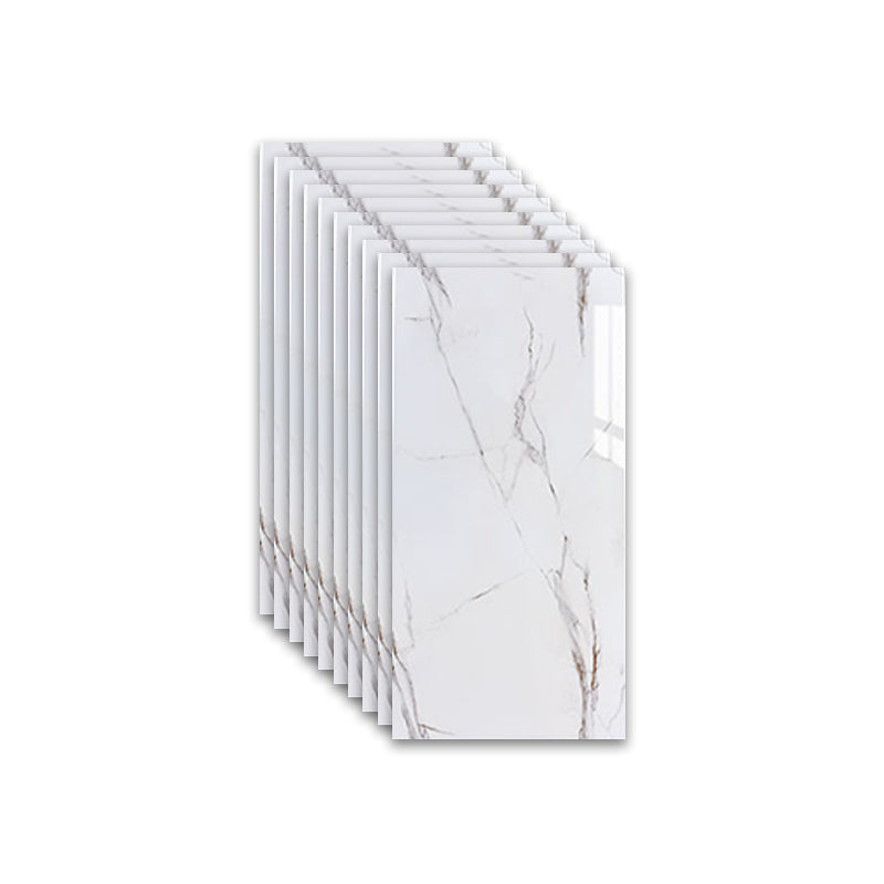 Marbling Scratch Resistant Tile PVC Singular Peel & Stick Tile for Backsplash Wall