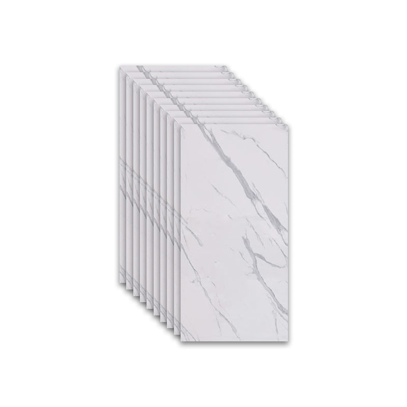 Marbling Scratch Resistant Tile PVC Singular Peel & Stick Tile for Backsplash Wall