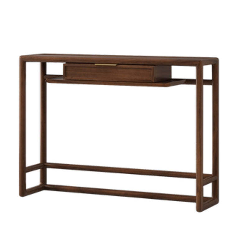 1 Drawer Console Table Solid Wood 34.65-inch Tall Accent Table