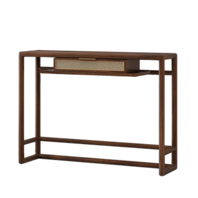 1 Drawer Console Table Solid Wood 34.65-inch Tall Accent Table
