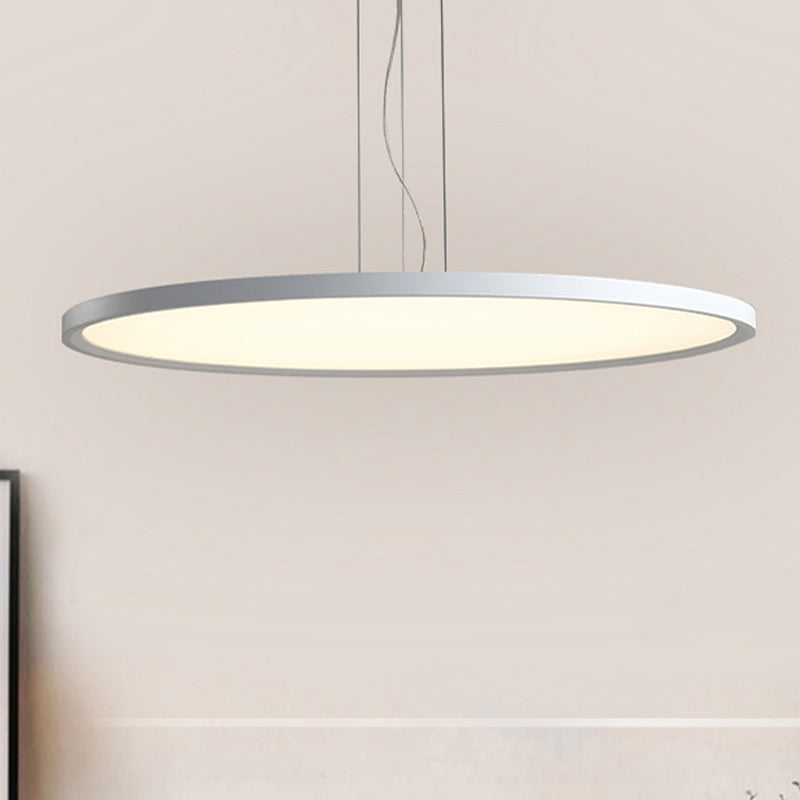 Corridor Round Pendant Light Aymording Acrylique LED Contemporain Suspension Éclairage en argent