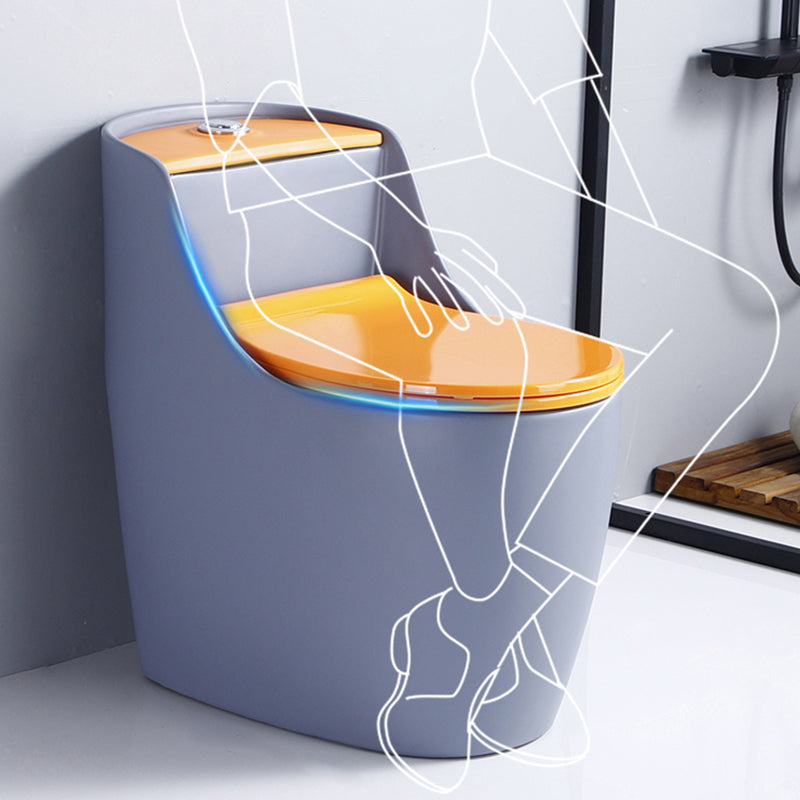 Contemporary Floor Mount Flush Toilet Siphon Jet Ceramic Urine Toilet for Bathroom