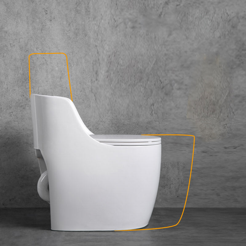 Contemporary Floor Mount Flush Toilet Siphon Jet Ceramic Urine Toilet for Bathroom