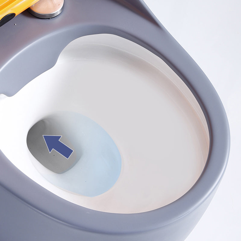 Contemporary Floor Mount Flush Toilet Siphon Jet Ceramic Urine Toilet for Bathroom