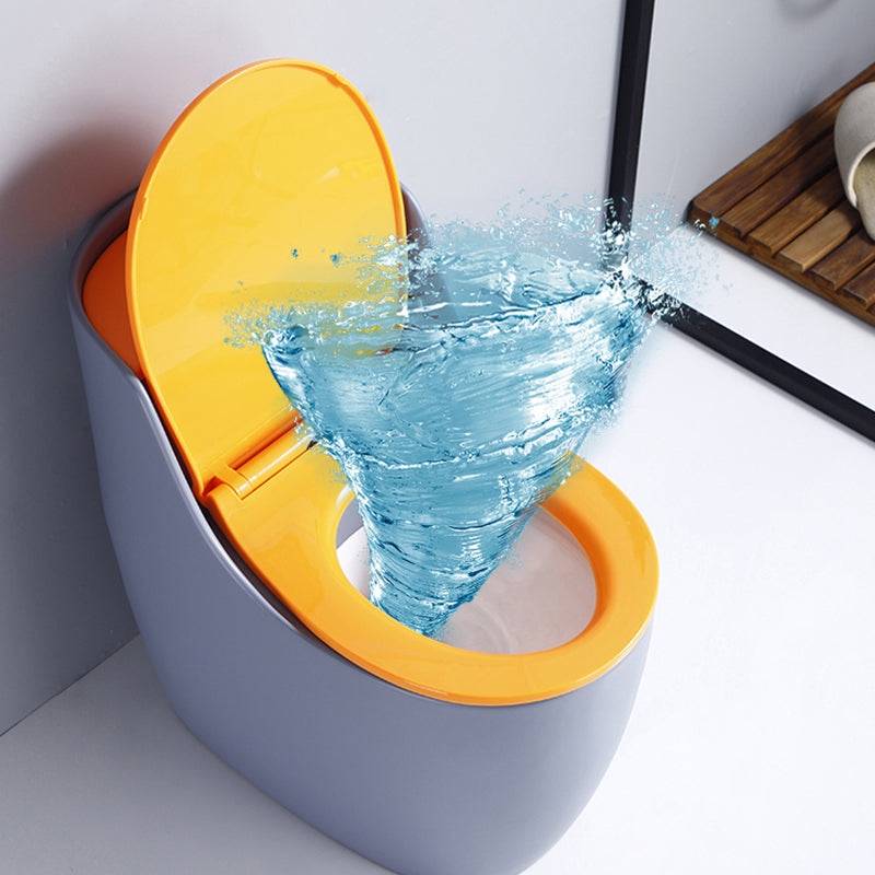 Contemporary Floor Mount Flush Toilet Siphon Jet Ceramic Urine Toilet for Bathroom